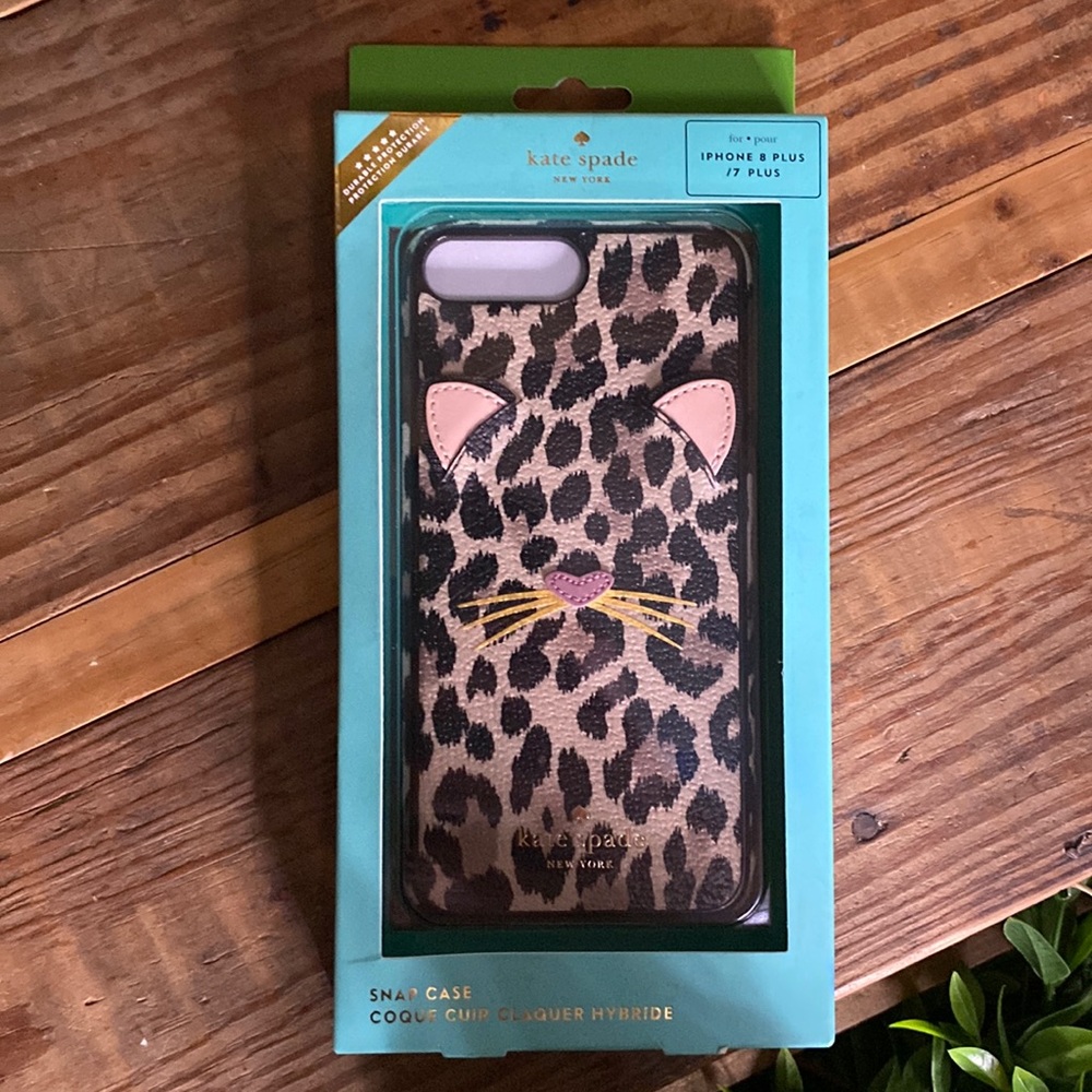 Kate Spade Leopard Print Kitty Cat IPhone 8 Plus - IPhone 7 Plus Snap Case